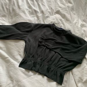 Zara cropped cinch sweater